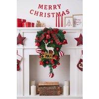 Living and Home Artificial Christmas Teardrop Swag in Green