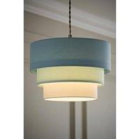 ValueLights Aztec Three Tier Drop Easy Fit Fabric Ceiling Pendant Light Lamp Shade in Duck Egg Blue