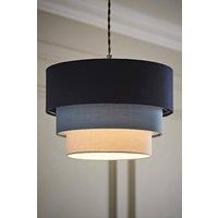 ValueLights Aztec Three Tier Drop Easy Fit Fabric Ceiling Pendant Light Lamp Shade in Navy