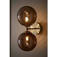 ValueLights Sydney 2 Way Up Down Glass Swirl Shades Wall Light in Bronze