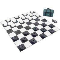 Big Game Hunters Garden Draughts Set - Giant Indoor & Outdoor Game with Carry Bag in Black | Size: 120 cm
