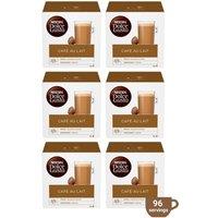 Nescafe Dolce Gusto Coffee Pods 6 Boxes (96 drinks), Cafe Au Lait in Brown