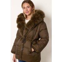 Blue Vanilla Women's Khaki Long Sleeve Collar Coat | Size: XL