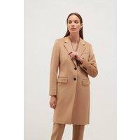 Hobbs London Women's Petite Cavendish Coat in Light Tan | Size: 16