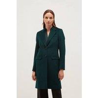 Hobbs London Women's Petite Cavendish Coat in Bottle Green | Size: 14