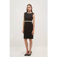 Hobbs London Women's Rosalind Contrast Sleeveless Dress in Black | Size: 10