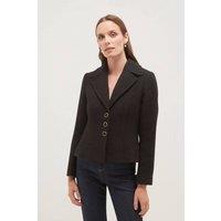 Hobbs London Women's Marnie Textured Tailored Jacket in Black | Size: 18