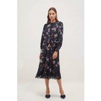 Hobbs London Women's Isadora Dress in Dark Navy | Size: 10