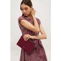 Hobbs London Women's Catherine Suede Wristlet Clutch in Aubergine