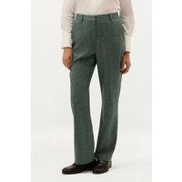 Hobbs London Women's Palmer Straight Leg Trousers in Bottle Green | Size: 14