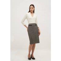 Hobbs London Women's Delphine Skirt in Charcoal | Size: 14