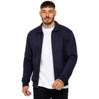 Enzo Men's Full Zip Collared Sweatshirt in Navy | Size: Large