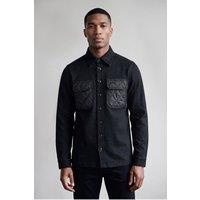 Luke 1977 Men's Down Quilted Pocket Shirt in Black | Size: 2XL