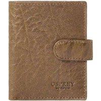 Osprey Men's Highland Embossed Leather Travel Popper Wallet in Brown