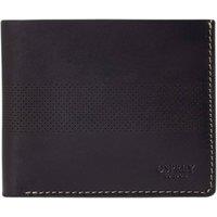 Osprey Men's Arthur Perforated Leather Card Holder in Black