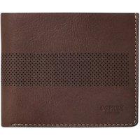 Osprey Men's Arthur Perforated Leather Card Holder in Brown