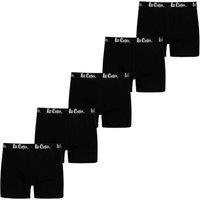 Lee Cooper Men's Cooper Essential Boxer Shorts (Pack Of 5) in Black | Size: Medium