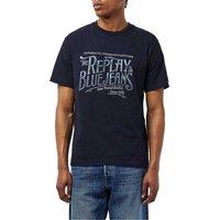 Replay Men's Blue Jeans T-Shirt in Navy | Size: Small