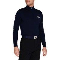 Callaway Men's Fine Knit Quarter Zip Jumper in Navy | Size: Large