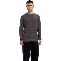 Jack & Jones Men's Textured Long-Sleeved Jumper in Black | Size: 2XL