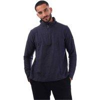 Trespass Men's Textured Knit Half Zip Fleece Top in Navy | Size: XS