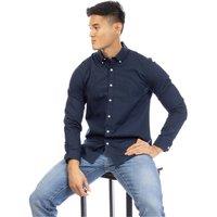 Peter Werth Men's Regular Long-Sleeved Shirt in Navy | Size: Medium