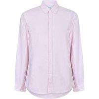 Peter Werth Men's Pinstripe Regular Long-Sleeved Shirt in Pink | Size: Small