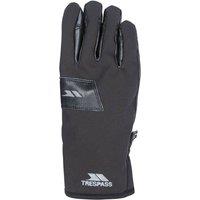 Trespass Men's Leather Athletic Snow Sports Gloves in Black | Size: XS