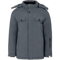 Lee Cooper Men's Hooded Puffer Jacket in Grey | Size: 2XL