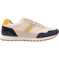 Kappa Men's Draydon Logo Suede Low Cut Trainers in Light Beige | Size: 6.5