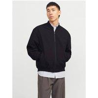 Jack & Jones Men's Bomber Jacket in Black | Size: Large