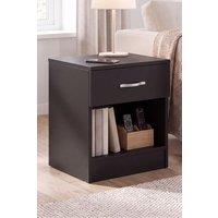 Home Discount Vida Designs Riano 1 Drawer Bedside Cabinet Table Storage in Black