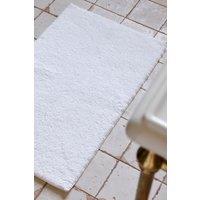 CHRISTY Deep Pile Luxury 100% Cotton 2444GSM Non Slip Bath Rugs in White