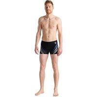 Arena Men's Lettering Print Regular Swim Shorts in Black | Size: Medium