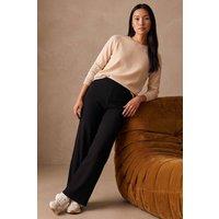 Roman Women's Rib Knitted Trouser in Black | Size: 12