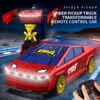 NIVOR Remote Control Transform Car 2.4GHz Web RC Car & Robot for Age 3-12 in Red