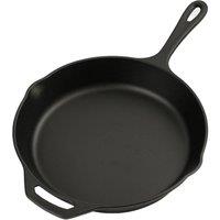 Chabrias Ltd 30cm Pre-Seasoned Cast Iron Skillet Frying Pan Induction & Oven Safe in Black