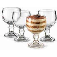 Chabrias Ltd Dessert Glasses Set of 4, 510ml Glass Goblets for Ice Cream & Beer in Clear