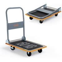 Crystals 150kg Folding Platform Hand Sack Truck Trolley Transport Heavy Duty in Grey