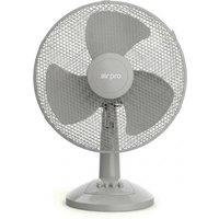 Air Pro 12 Desk Fan Table Tower Fan - Tilt - Oscillating - 3 Speeds in Grey