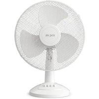 Air Pro 12 Desk Fan Table Tower Fan - Tilt - Oscillating - 3 Speeds in White
