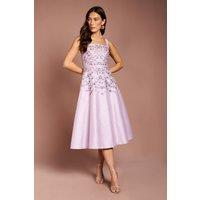 Coast Women's Bow Embellished Strappy Midi Dress in Lilac | Size: 14