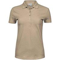 TEE JAYS Women's Luxury Stretch Polo Shirt in Beige | Size: Medium