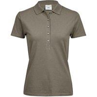 TEE JAYS Women's Luxury Stretch Polo Shirt in Khaki | Size: Medium