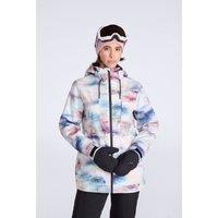 Animal Women's 'Edge' Water Resistant Lift Pass Pocket Adjustable Hood Ski Jacket in Pale Pink | Size: 14