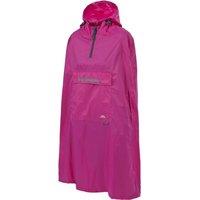 Trespass Men's Qikpac Hooded Waterproof Packaway Poncho in Dark Pink | Size: Large