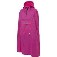 Trespass Men's Qikpac Hooded Waterproof Packaway Poncho in Dark Pink | Size: Medium