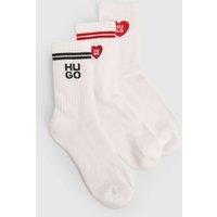 Hugo Women's 3 Pack Quarter Love You Socks White | Size: Large