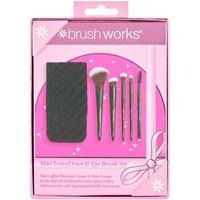Brushworks Women's Mini Travel Face & Eye Brush Gift Set (Worth &pound;29.99)
