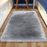Garden Sanctuary Retangular Super Soft Shaggy Area Rug Grey | Size: 60 cm x 120 cm